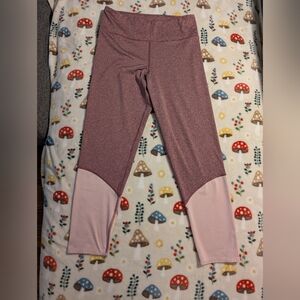 Pink 7/8 Leggings Women's Size Large Color Block Live Love Dream